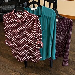 SET OF THREE - LOFT Blouse Bundle